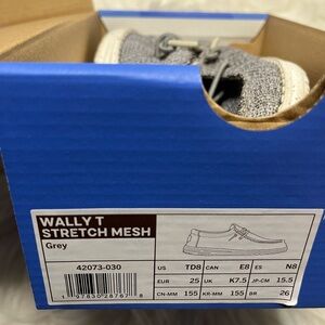 Hey Dude Wally T Stretch Mesh toddler Shoes - Gray